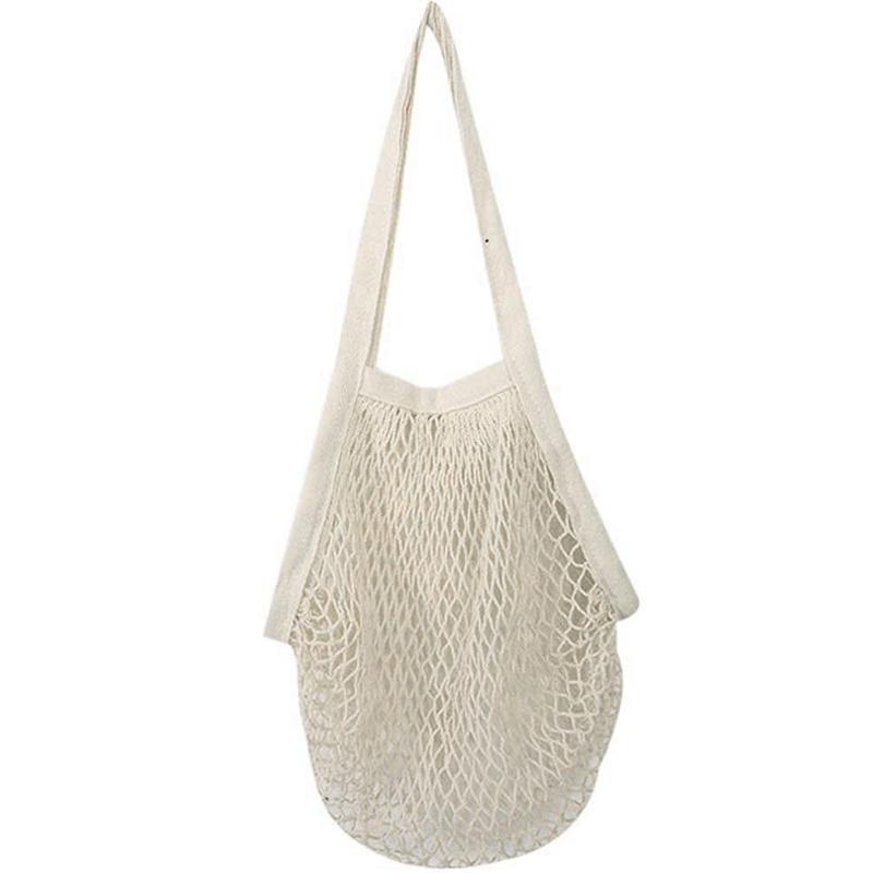 

Reusable Cotton Mesh Net String Shopping Bag Portable Foldable Fruit and Vegetable Handbag for Women Grocery Tote Bags FPing