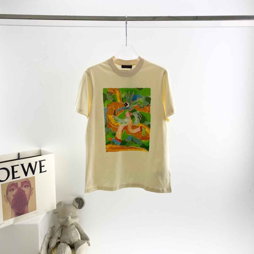 

2021ss spring and summer new high grade cotton printing short sleeve round neck panel T-Shirt Size: m-l--xxl-xxxl Color: black white xsf2d2
