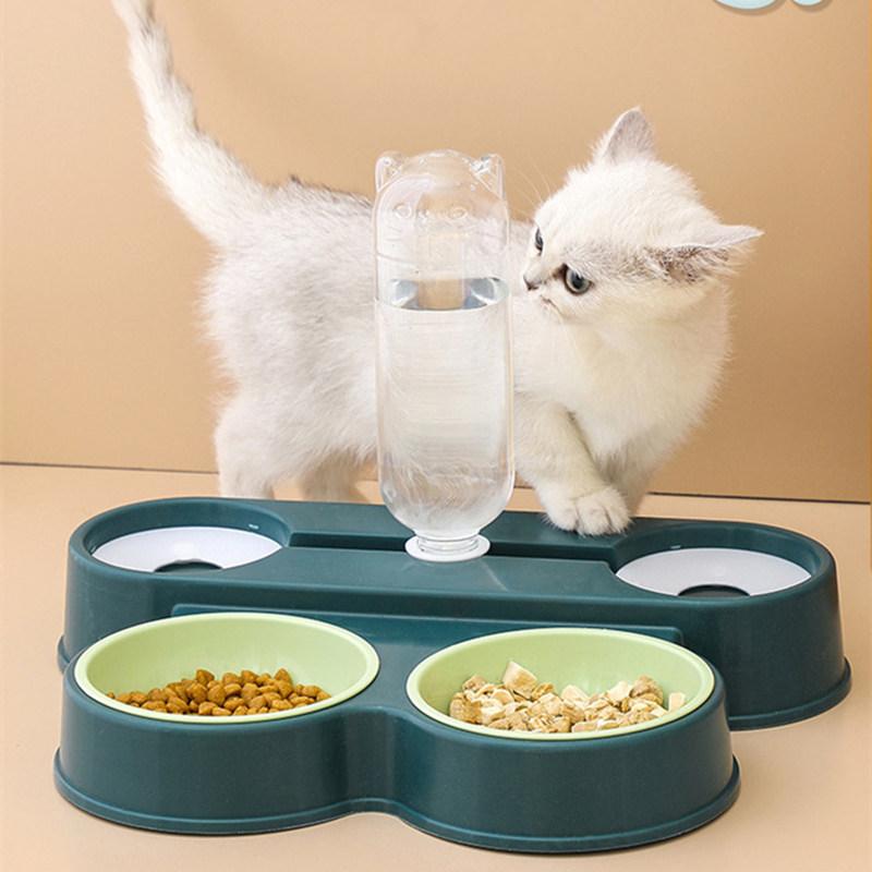 

Cat Bowls & Feeders Bowl Feeder Automatic Water For Cats Feeding Food Drinking Dog Container