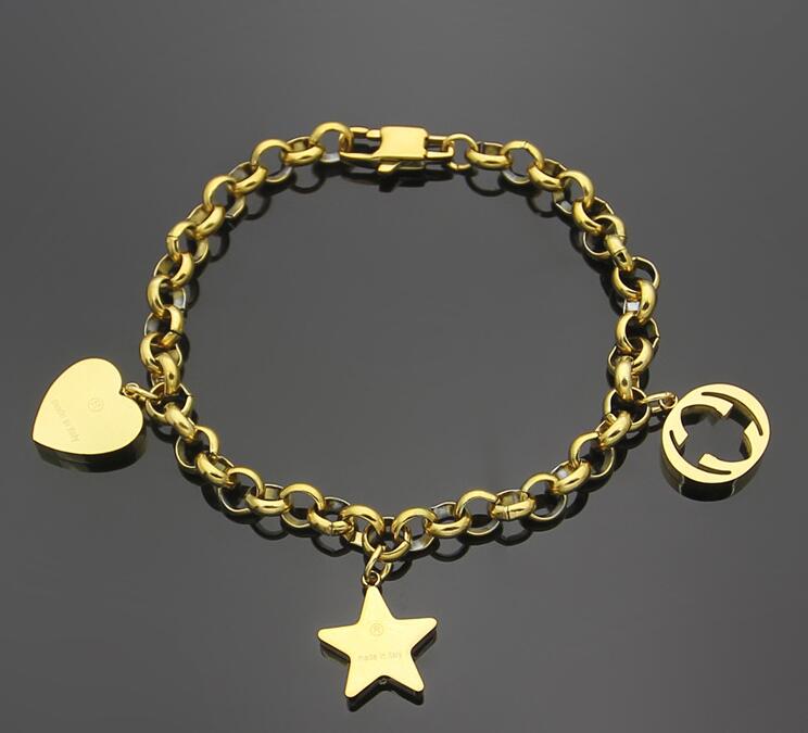 

2021 Christmas 20 design mix boys men women girl deluxe bangle heart star chain jewelry 316L stainless steel silver gold rose letter love bracelets & bangles