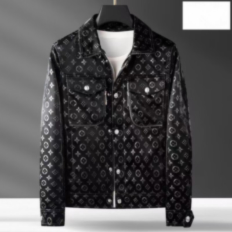 

Faux leather designer jacket Man zipper trim short hip hop casual skull sport motorcyclejacket Motorcycleletter fashion luxury fitness clothing M-4XL, Black