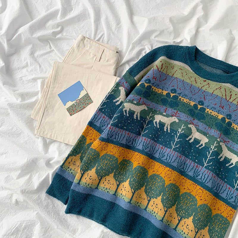 

Large size women round neck sweater 200 pounds fat sister autumn loose lazy long sleeve top trend 210526, Photo color