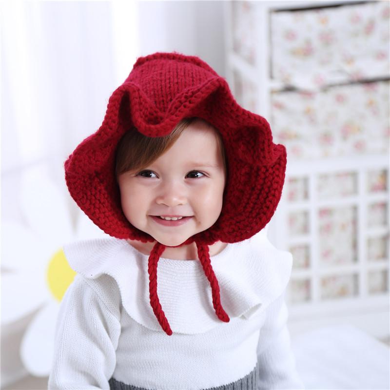 

Caps & Hats Fashion Beanies Baby Winter Children Hat Knitted Cute Cap For Girl Boy Casual Solid Color 0-3Y, Yellow