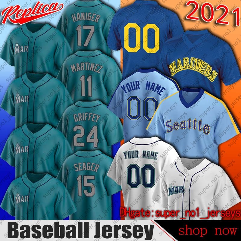 

Seattle 24 Ken Griffey Jrmitch Haniger Jersey Kyle Seager James Paxton Jerseys Edgar Martinez Kyle Lewis Jersey Felix Hernandez Dylan Moore, Nk custom (shuis)