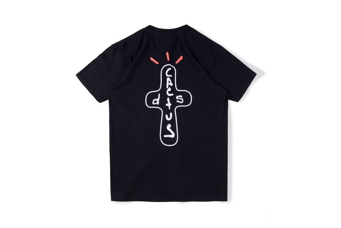 

2021 20ss New Travis Scott t Shirt Cactus Jack Men Women Top Tee Streetwear Hip Hop Astroworld T-shirt 7jcc, Black2
