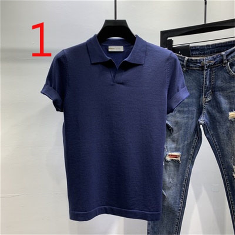 

2021 New Men's Summer Round Neck Cotton Short-sleeved Solid Color Youth Simple T-shirt Handsome S5hc