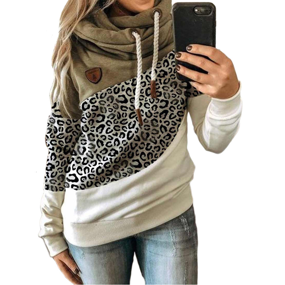 

2021 New Long Sleeve Warm Sweatshirt Women Spring Winter Casual Patchwork Veet Hoodie Woman Sweatshirts Plus Size Pullover Kvp0, B-khaki