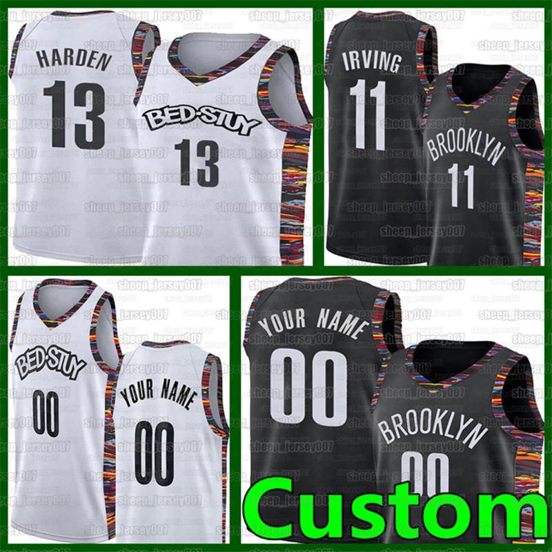 

Kyrie Custom Kevin 11 Irving 7 Durant Basketball 13 Harden Brooklyn Nets Spencer 8 Dinwiddie Jersey Caris 22 LeVert Jarrett 31 Allen, Black;red