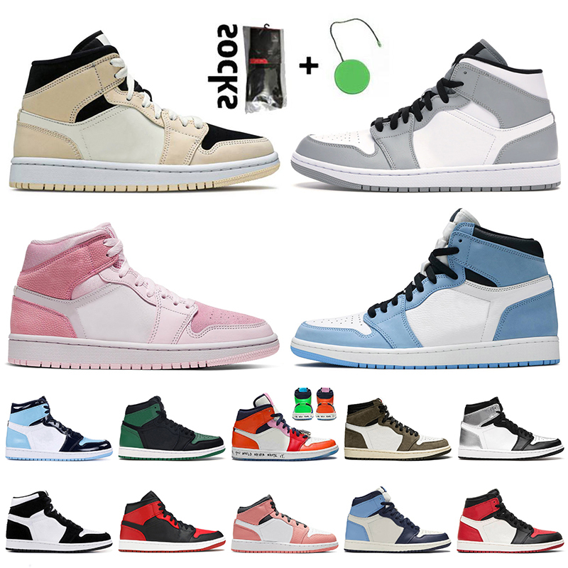 

Shoes Top Quality Retro Basketball Jumpman 1 1s Air Jorden Barely Orange University Blue Digital Pink Dark Mocha Twist Men Sneakers