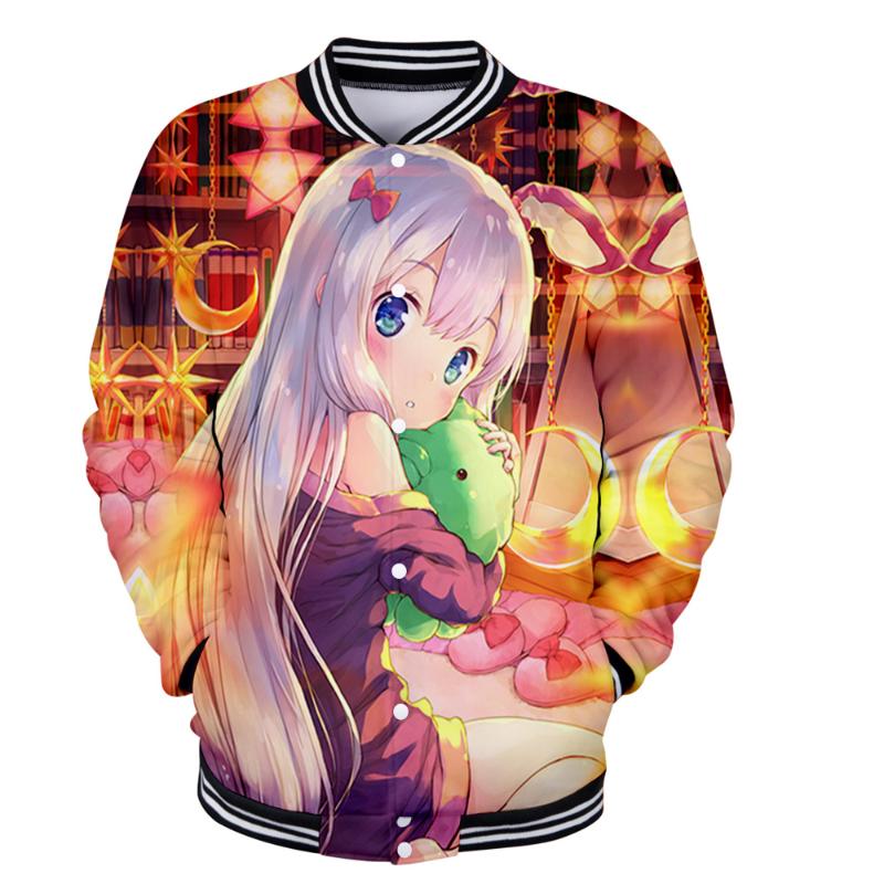 

Men's Jackets 3D Print Izumi Sagiri Eromanga Sensei Autumn Holiday Men/Women Casual Baseball Uniform Streetwear Kawaii Style Sweatshirt, Black;brown