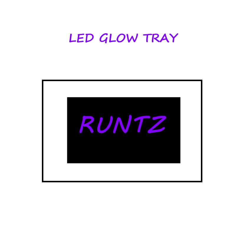 

LED Glow Rolling Tray 550mah Built-in Battery LED Light Glow tray Quick Charge Runtz for Dry Herb Tobacco Storage Cookie