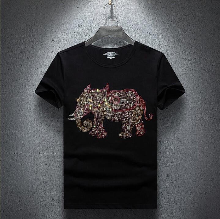 

2021 New Diamond Stone Autumn 100% Cotton Hot Drill t of the Men Tshirt Brand Short Sleeves Shirt Fashionable Clothes Top Jve1, The picture shown