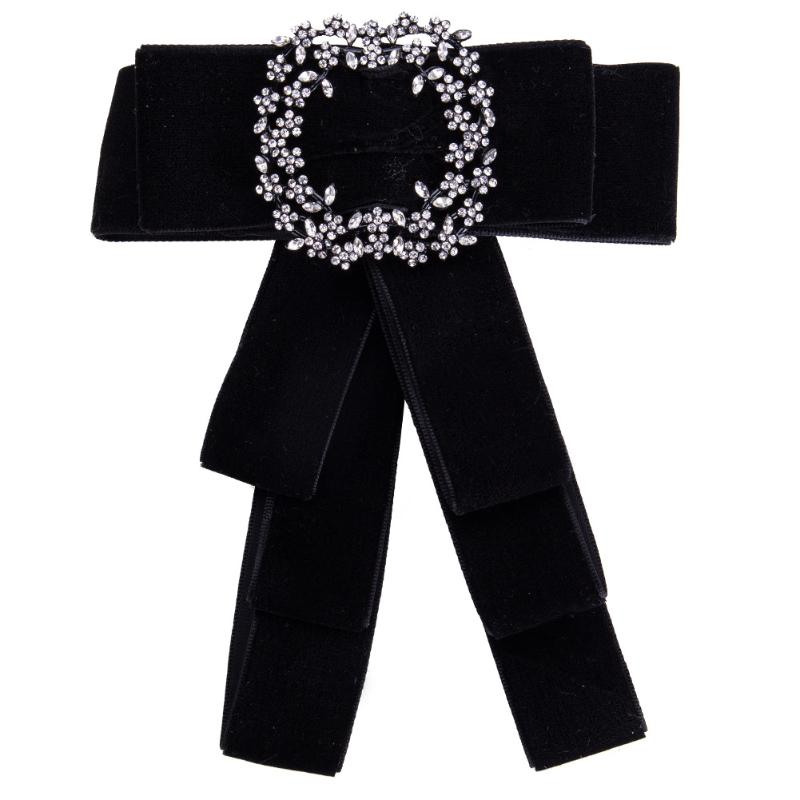 

Pins, Brooches I-Remiel Handmade Velvet Bow Tie Pins And For Women Female Fashion Brooch Tops Blouses Women's Clothing Accessories