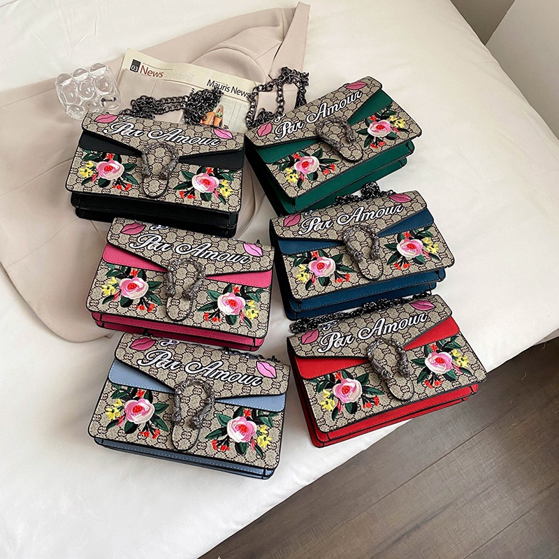 

High Quality Luxurys Designers Bags Handbag Purse Woman Fashion Multi Pochette Chain Crossbody Shoulder Bag, Red