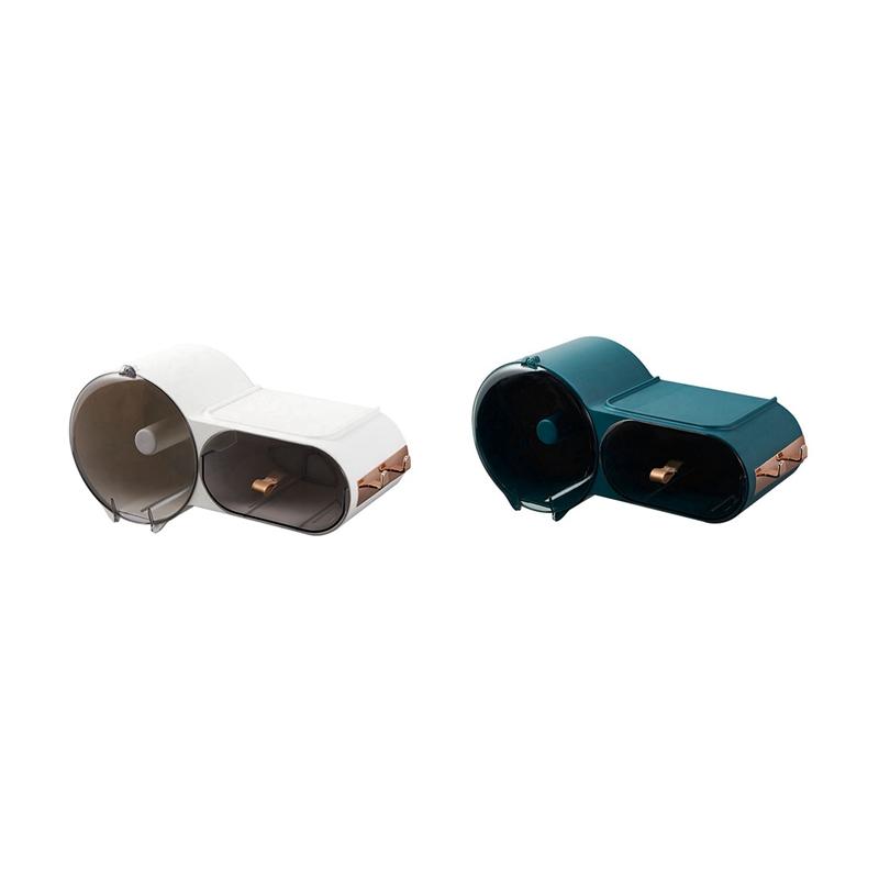 

Toilet Paper Holders Bathroom Holder Tissue Box Dispenser Wall Mounted Roll Storage Free Punching