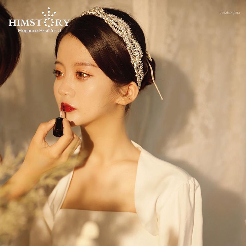 

Himstory Sweety Hhandmade Wedding Jewelry Hairbands Headbands Vintage Crystal Engagement Hair Accessories For Bride Bridesmaids Clips & Barr, Golden;silver