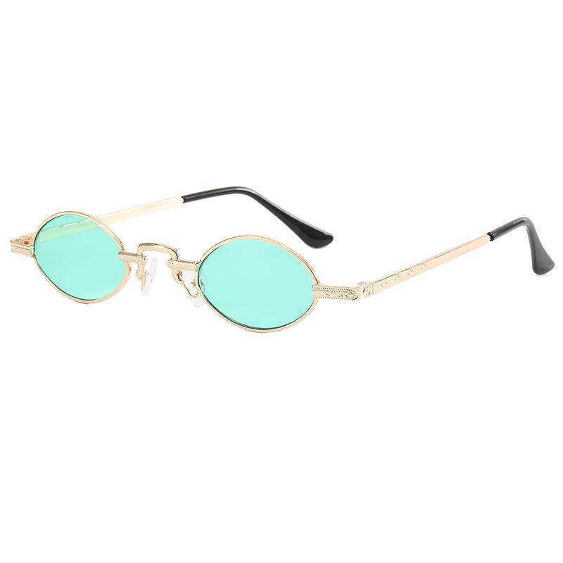 

Sunglasses Green Blue Steam Punk Women's Retro Small Frame Art Metal Lace Oval Purple Red Yellow Men Hip Hop Glasses