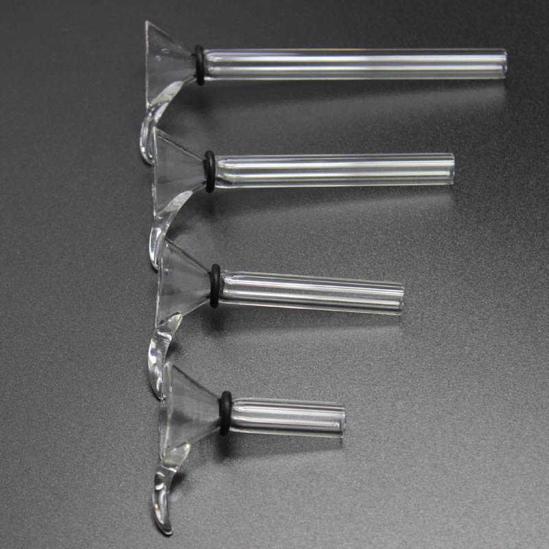 

Funnel 4 Sizes Style,simple Glass Stem downstem Slider glass bowl for water pipe ,glass bong 500 Pcs DHL Free