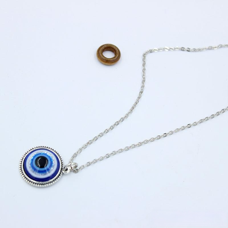 

Evil Blue Eyes Pendant Necklace Resin Bead Pendant Necklace Women MenLucky Charm Gift