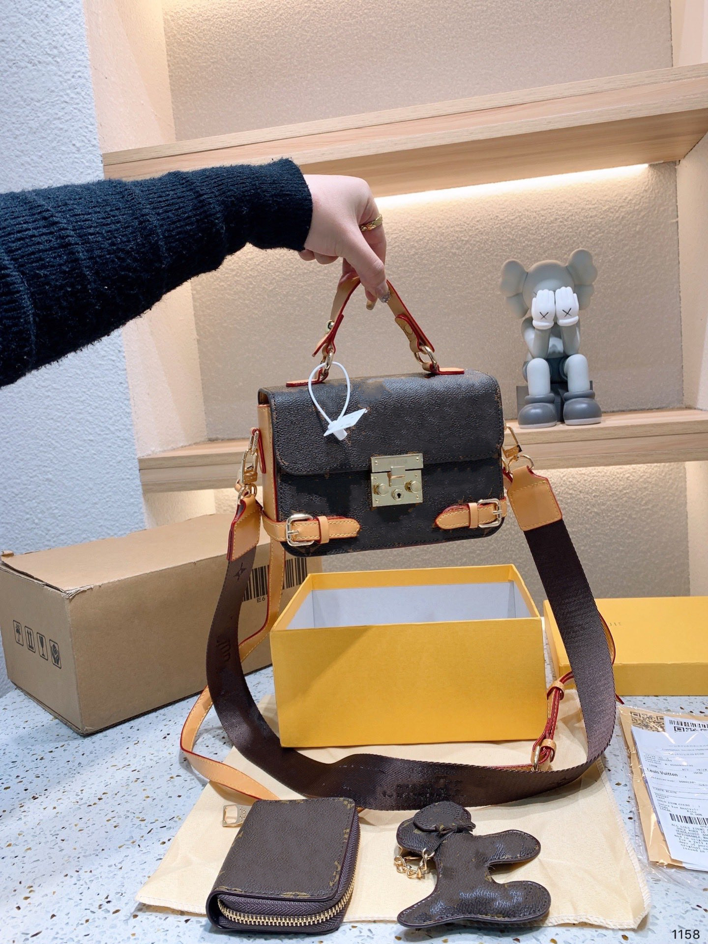 

With puppy pendant With coin purse Size 20*7*14cm Brand Classic Designers Shoulder Bags Top Quality Crossbody Bag Genuine Leather Luxury Handbags, No bag