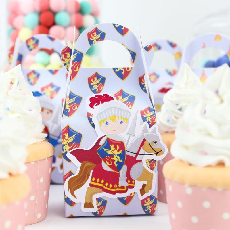 

Gift Wrap Knights Favor Box Candy Cupcake Kids Birthday Party Supplies Decoration Event