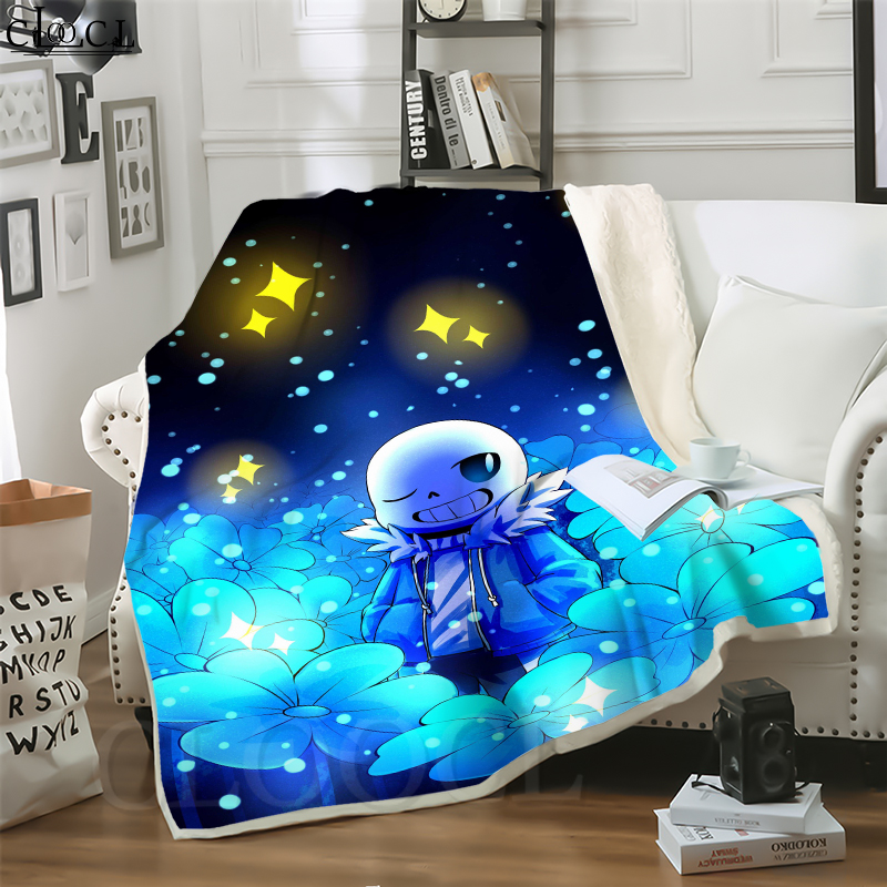 

CLOOCL Hot Pixel Game Undertale Sans 3D Print Hip-hop Style Blanket Sofa Teens Bedding Throw Blankets Plush Quilt