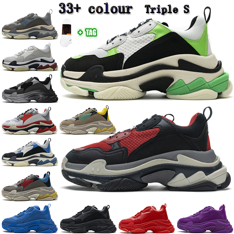 

Top quality 2021 Paris Fashion 17FW Running Shoes Triple S Boots For Men Women Green White Vintage Old Dad Grandpa Casual Sports sneakers, I need look other product
