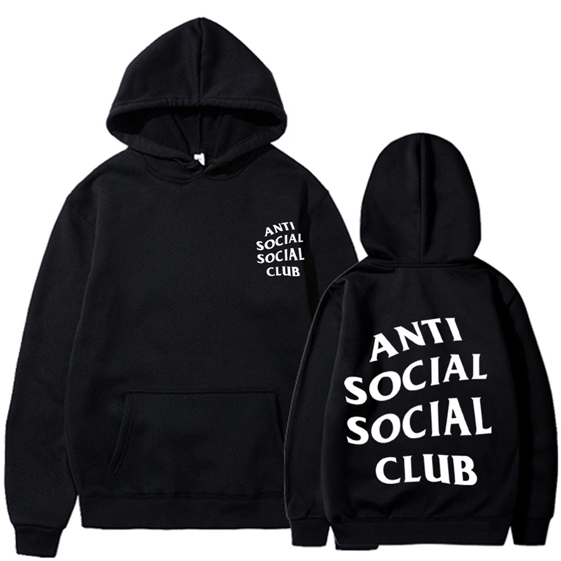 

2012Chao brand anti social club sweater men' ASSC Hoodie, Black 344