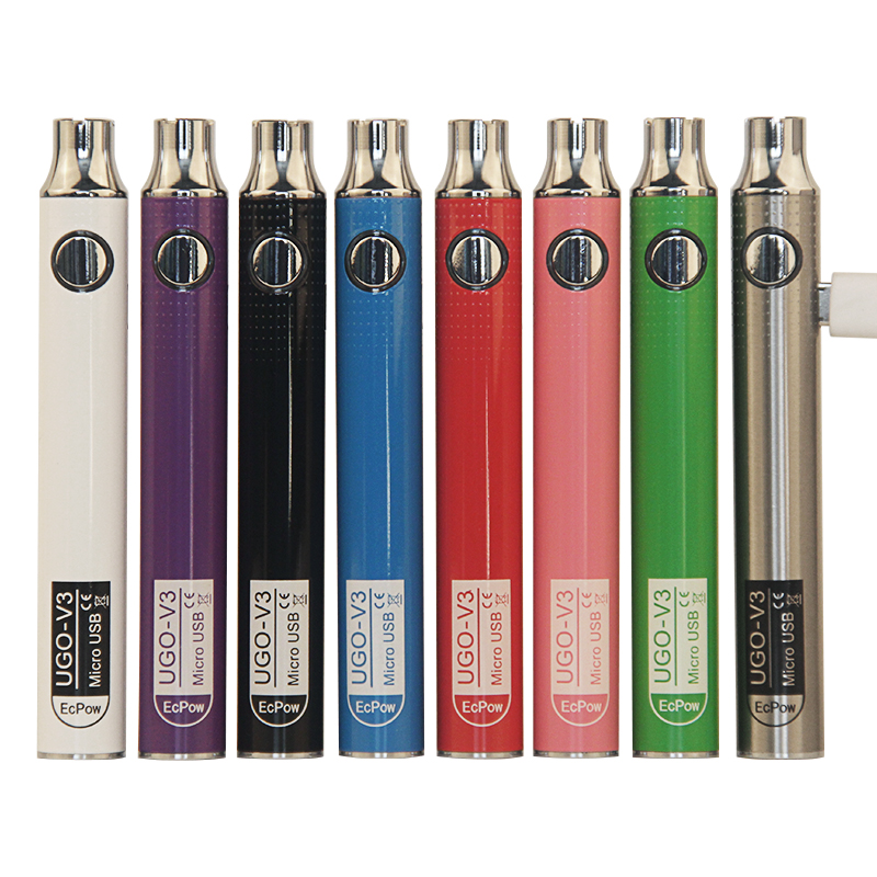 

Authentic EcPow UGO V3 Battery 650mAh 900mAh Preheat VV Variable Voltage With Micro USB Charger Vape Pen for Thick Oil Cartridges