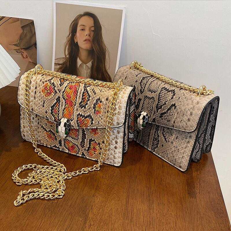 

Factory direct sales women leather shoulder bag street personality hasp chain bags high quality finalized printed leathers handbags fashion crocodile handbag