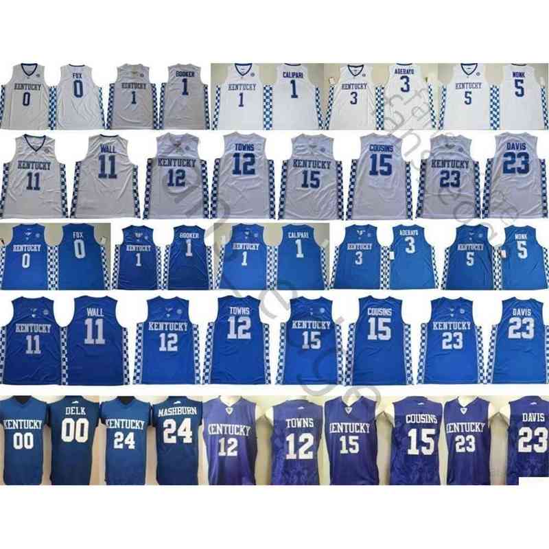 

Ncaa Kentucky Wildcats 0 Fox 5 Monk 3 Adebayo John11 Wall 12 Towns 15 Cousins Anthony 23 Davis Devin 1 Booker Stitched Basketball Jersey, Black;red