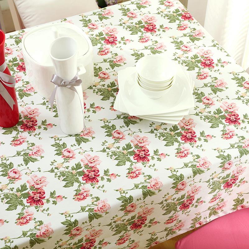 

Flower High quality Fabric Dining Tablecloth Rectangle Table Cloth Household Cloth Hotel Restaurant Fabric Cover Pillow Case, As pic