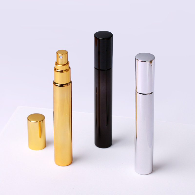 

15ml Portable UV Glass Refillable Perfume Bottle With Aluminum Atomizer Spray Bottles Sample Empty Containers