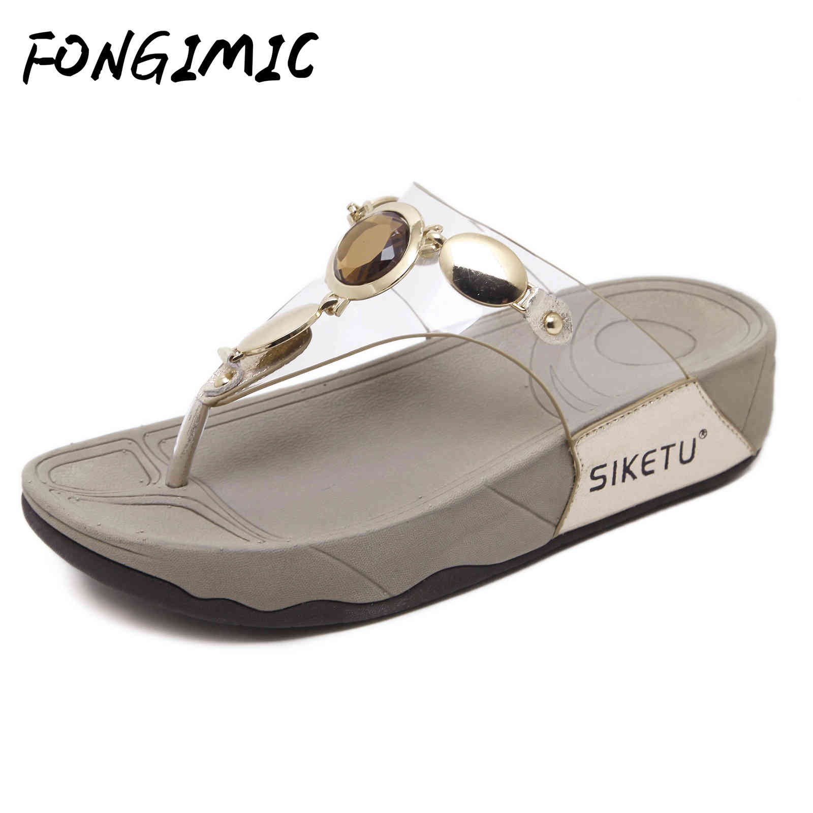 

Women's Summer Slippers Beach Sandals Flip Flops Bohemia Slippers Sho Home, Black