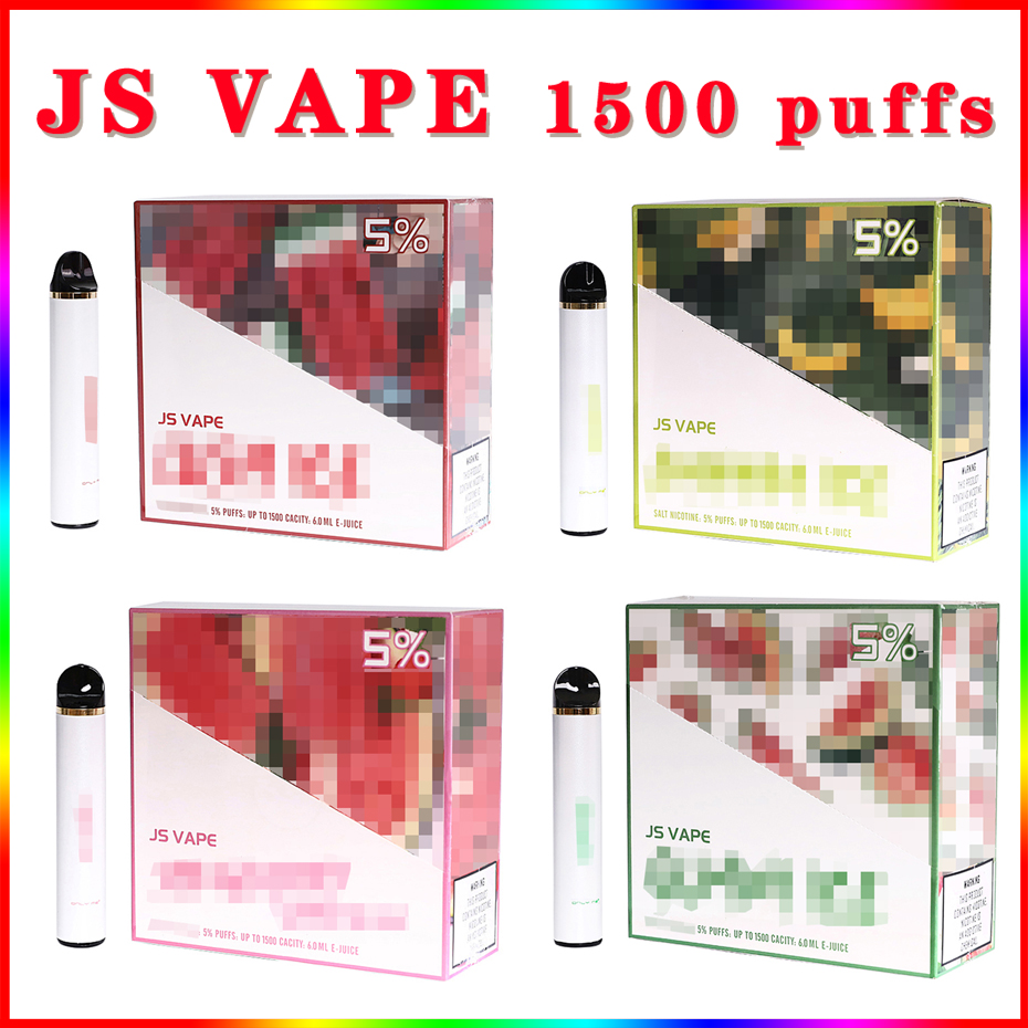 

Original JS VAPE Disposable E cigarettes up to1500 Puffs Authentic 18 colors available 900 mAh Battery Prefilled 8ml Pod Stick VapePen Bar Plus Max