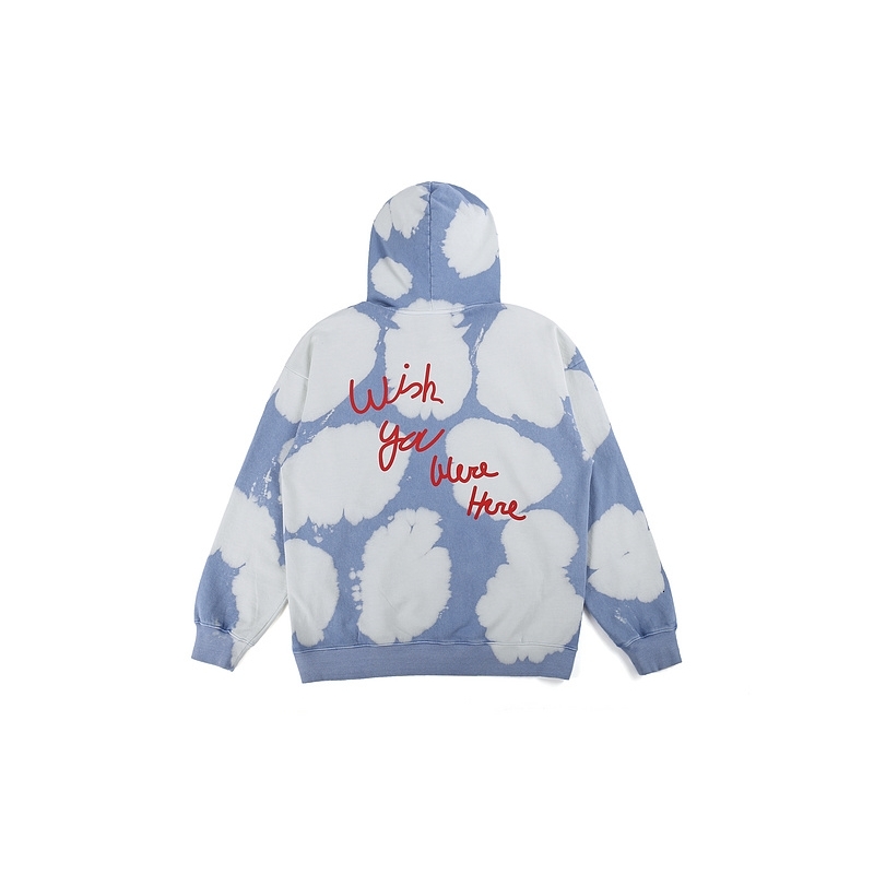 

2021 New Travis Scott World Tie Dye Birthday for Men and Women Want You Here in Hip Hop Usually Men's Hoodies Lhuu, Blue white