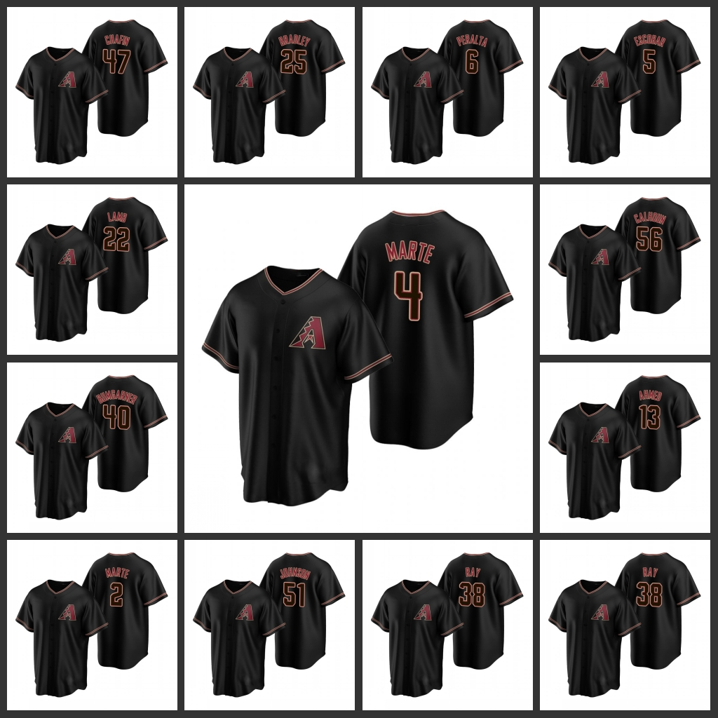 

Arizona Diamondbacks Men Kole Calhoun Andrew Chafin David Peralta Archie Bradley Replica Alternate Women Youth Jersey, Black