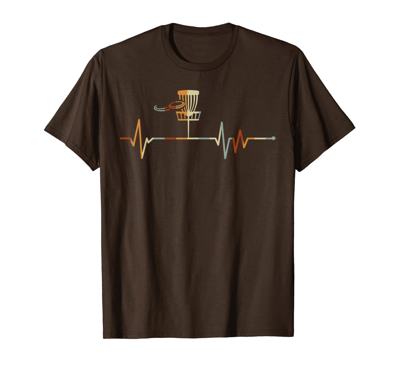 

vintage disk golf heartbeat t-shirt funny disk golf gift, White;black