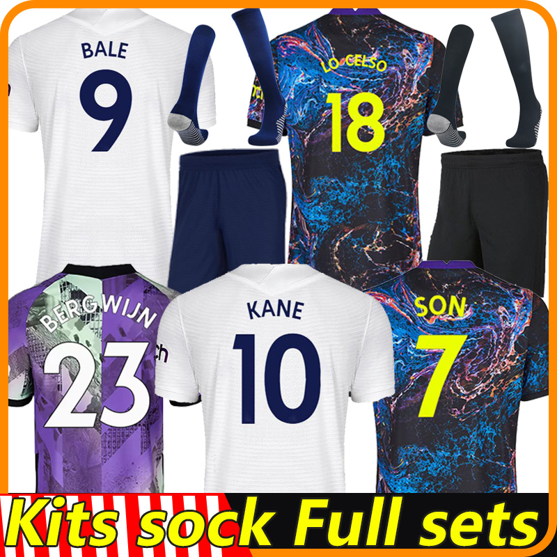 

21/22 KANE SON BERGWIJN Soccer Jerseys 2021 2022 fans player version HOJBJERG LUCAS DELE LO CELSO NDOMBELE TOTTENHAM BRYAN Men Kids Kits sock Full sets Football shirts