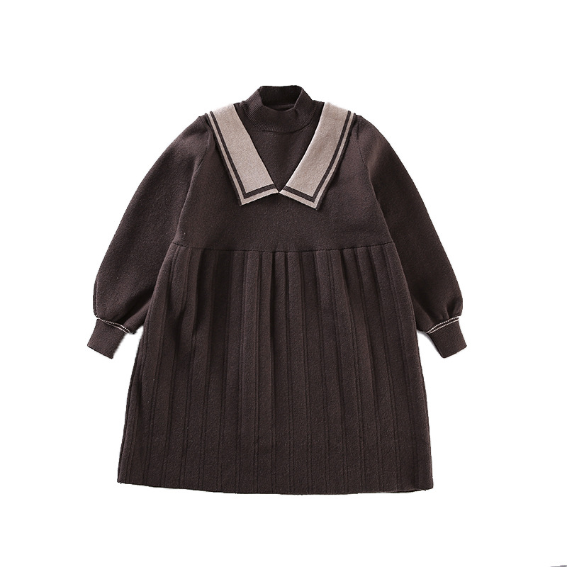 

Children's clothing 2021 girls sweater children's autumn and winter dress Korean version of the big children's parent-loaded wild dress, Red;yellow