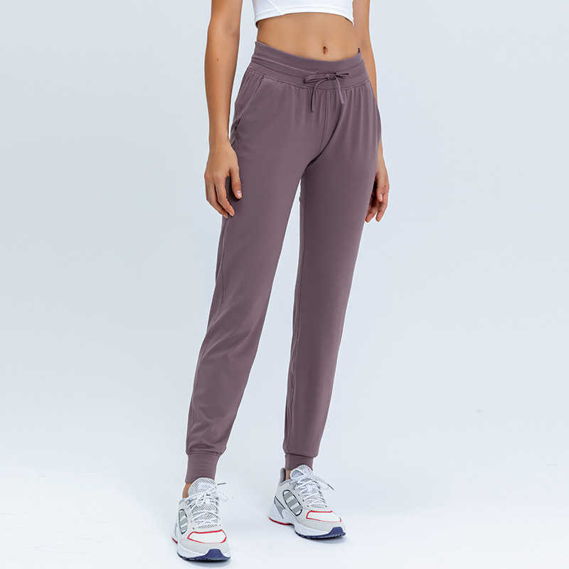 

L-31 Women Yoga Pants Slim Was Thin Yoga Pants With Pockets Sport Fitness Trousers Outdoor Fashion Lady Loose Straight Jogger Outfits, White;red