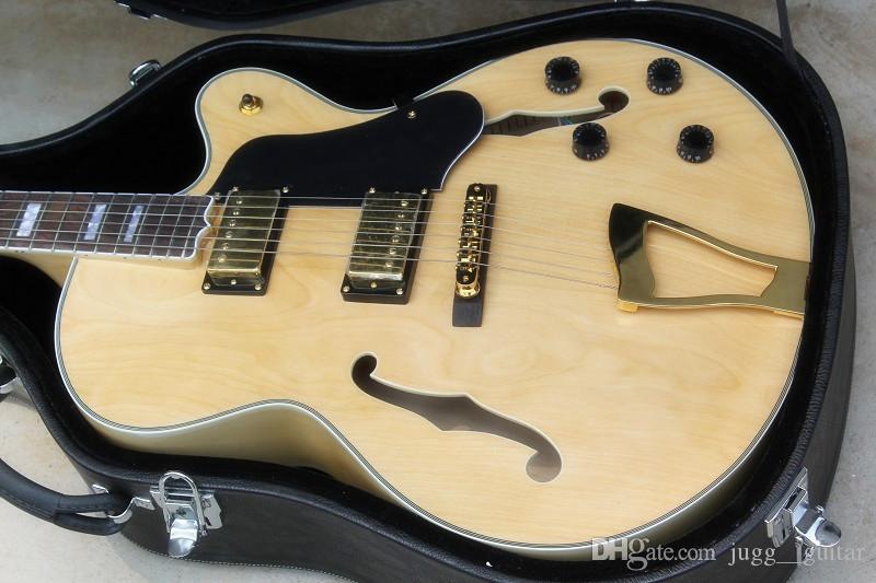 

Custom L5 Jazz 335 Double F Hole Hollow Body Acoustic Electric Guitar Natrual