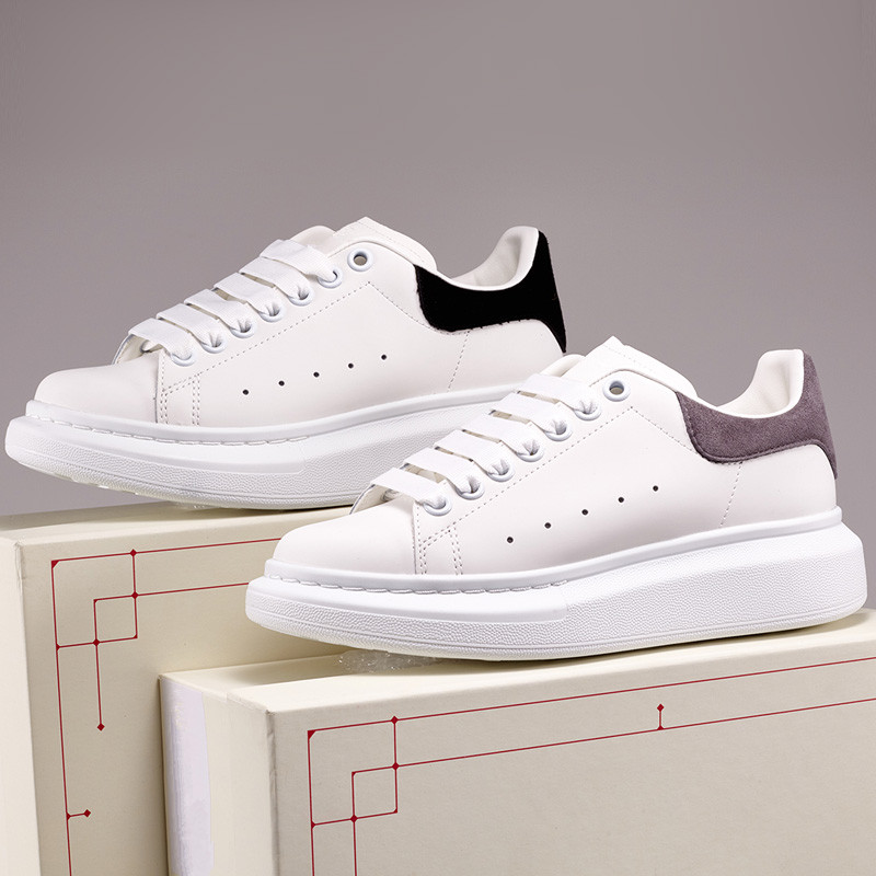 

Top Quality Men Womens Black Velet Platform Casual Shoes White Leather Trainers Comfort Pretty Girl Wholesale Style Skateboarding Shoe 36-44, Color 12