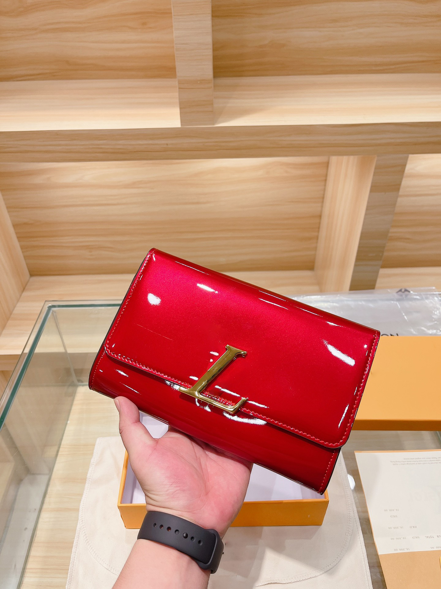 

Lady Wallet Fashion Woman Shoulder Bag Ladies Crossbody Bags Patent Leather Designers Woman Purse 2021 Quality, Red1