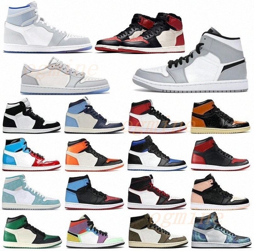 

50+color[with box]2021 man womens Jumpman fearless chicago bred toe obsidian mocha satin retro shoes 1 1s mens basketball sneakers 36- 19NY#
