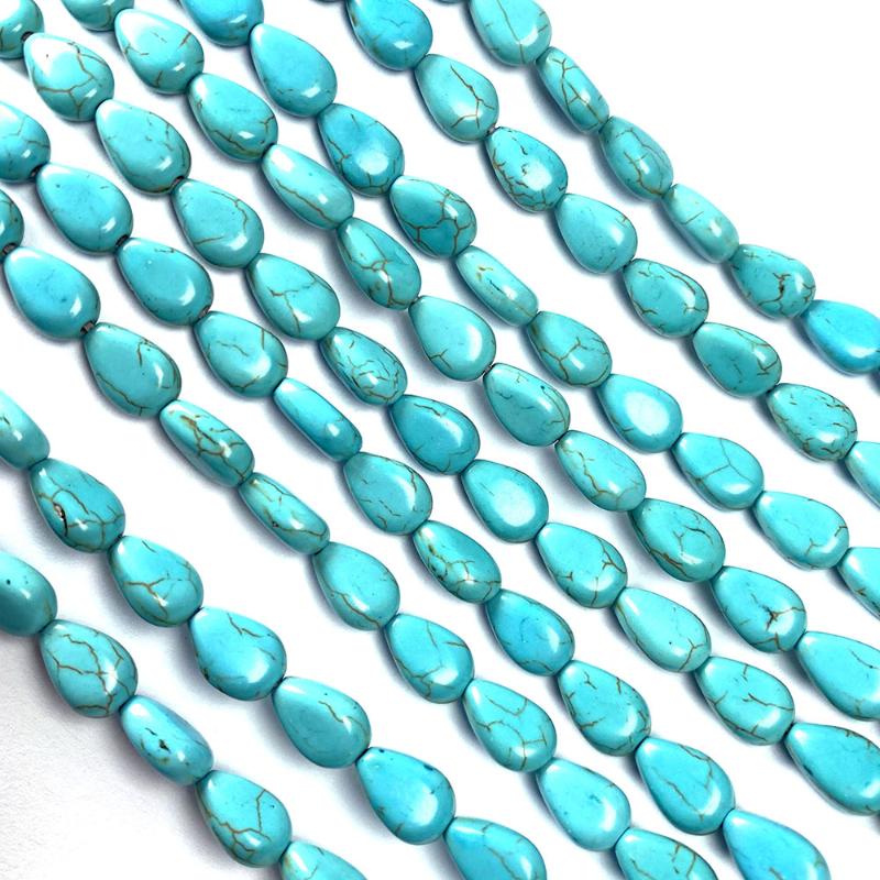 

Other Straight Hole Melon Seed Blue Turquoises Stone Beads For Jewelry Making DIY Bracelet Necklace Accessories Gift