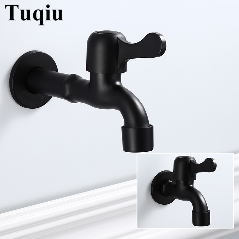 

2021 New Washing Machine Mop Black Bathroom Faucet Stainless Steel Outdoor Garden Decorative Kitchen Tap Wc Bibcock E1jm