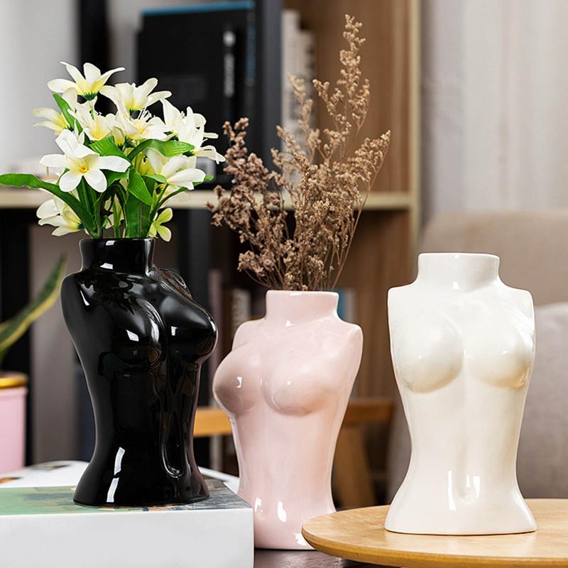 

Body Flower Vase Home Decor Female Planter Succulent Pot Ceramic Cactus Office Desktop Garden Decoration Vases