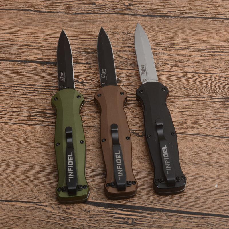 

BM Machined Benchmade Infidel Automatic knives 3310 D2 Steel EDC Pocket BM42 Tactical gear Survival knife with sheath 3300 3320 3400 3350
