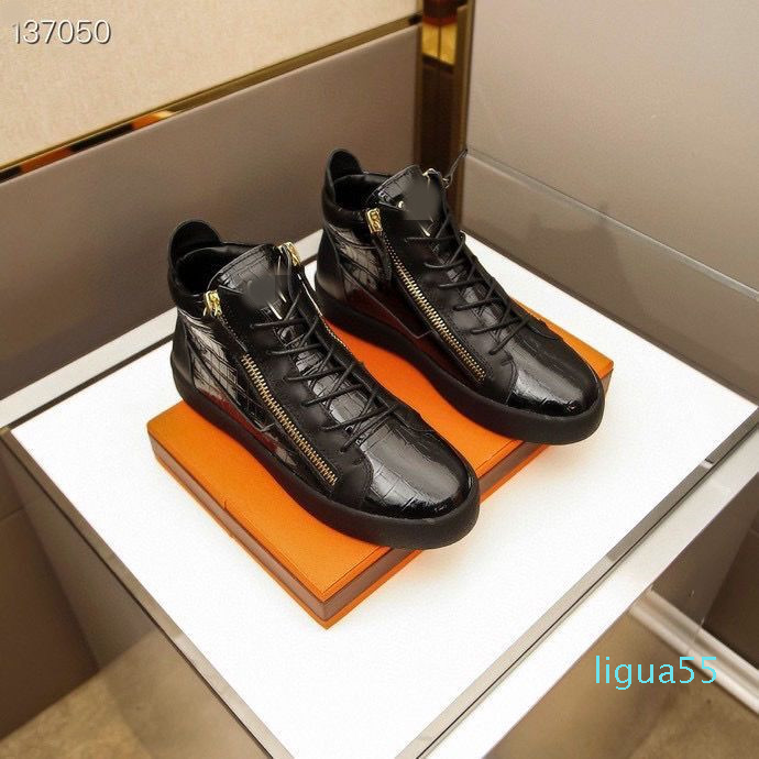 

Giuseppe Casual shoes Real leather Sneakers men shoes chaussures de designer Loafers martin Frankie The crocodile grain diamond hytyy0001